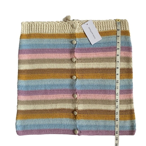 Lovers + Friends NEW Size Large Lisette Crochet Skirt Stripe Beach Revolve NWT - Picture 8 of 10